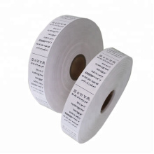 Printed wash care labels clothing polyamide taffeta fabric satin ribbon